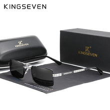Load image into Gallery viewer, Arrived KINGSEVEN Polarized Sunglasses Stainless Steel Vintage Frame Brand Rectangle Design Driving Fishing Sun glasses N760