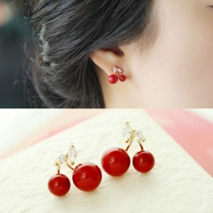 New Arrives fashion Imitation gem Seductive cherry Earrings for women Jewelry 4ED171