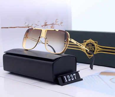 Authentic DITA Golden Frame Men Sunglasses Casual High-Definition Resin Lens Gradient Women Couple Sun Glasses 1227
