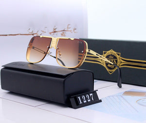 Authentic DITA Golden Frame Men Sunglasses Casual High-Definition Resin Lens Gradient Women Couple Sun Glasses 1227