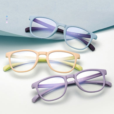 New Baby Anti-blue Light Glasses for Children Soft Frame Goggle Plain Silicone Glasses Kids Eye Fame Eywear Fashion