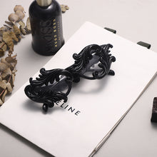 Load image into Gallery viewer, Baroque Sunglass  Floral Frames Women Cat Eye Black Shades Clear Lens Handmade Ladies Eyewear