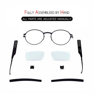 Berlin Brand Men's Glasses Frame Handmade No Screw Business Optical Prescription Eyeglasses Women Spectacle oculos de grau
