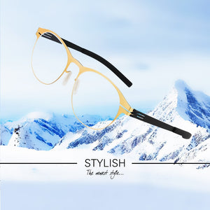 Berlin Brand Men's Glasses Frame Handmade No Screw Business Optical Prescription Eyeglasses Women Spectacle oculos de grau