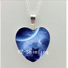 Load image into Gallery viewer, New Black Cat and Moon Heart Necklace Animal with Moon Heart Pendant Jewelry Women Heart Shaped Necklace HZ3