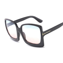Load image into Gallery viewer, Black Gradient Square Sunglasses Women Oversized Sun Glasses Female Brand Design Mirror Oculos De Sol UV400