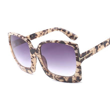 Load image into Gallery viewer, Black Gradient Square Sunglasses Women Oversized Sun Glasses Female Brand Design Mirror Oculos De Sol UV400