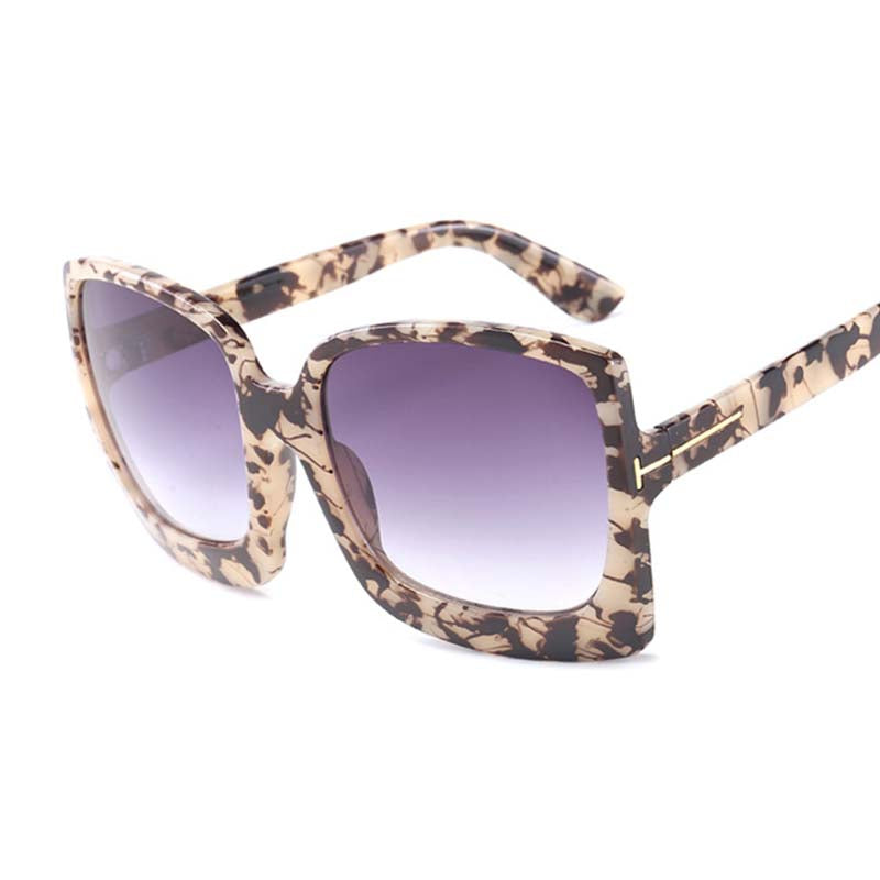 Black Gradient Square Sunglasses Women Oversized Sun Glasses Female Brand Design Mirror Oculos De Sol UV400