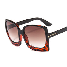 Load image into Gallery viewer, Black Gradient Square Sunglasses Women Oversized Sun Glasses Female Brand Design Mirror Oculos De Sol UV400
