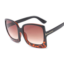 Load image into Gallery viewer, Black Gradient Square Sunglasses Women Oversized Sun Glasses Female Brand Design Mirror Oculos De Sol UV400