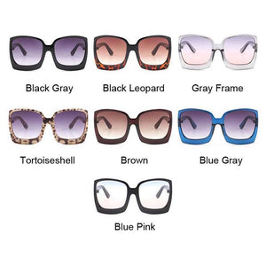 Black Gradient Square Sunglasses Women Oversized Sun Glasses Female Brand Design Mirror Oculos De Sol UV400