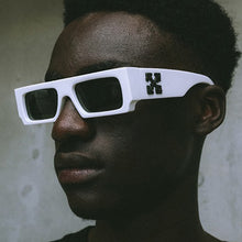 Load image into Gallery viewer, Black/white Rectangle Sunglasses Man Driving Shades Male Sun Glasses Brand Designer Fishing Travel Vintage Oculos De Sol