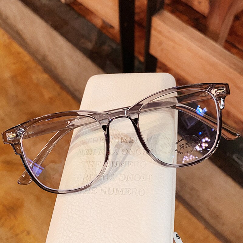 Blue Light Blocking Glasses Frame Oversized Women's Eyeglasses Transparent Computer Anti Blu-Ray Men Spectacles Frames
