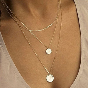 Collana con ciondolo in oro con croce multistrato bohémien per donna, collane girocollo con lettera punk 2020, regalo per gioielli con parole di moda