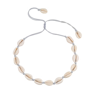 New Boho Shells Neckalce Women Summer Beach Conch Shell Choker Black White Rope Collar Chain Natural Seashell Necklaces Jewelry
