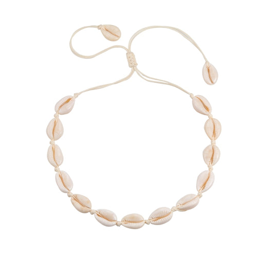 New Boho Shells Neckalce Women Summer Beach Conch Shell Choker Black White Rope Collar Chain Natural Seashell Necklaces Jewelry