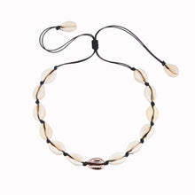 Load image into Gallery viewer, New Boho Shells Neckalce Women Summer Beach Conch Shell Choker Black White Rope Collar Chain Natural Seashell Necklaces Jewelry