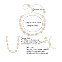 Load image into Gallery viewer, New Boho Shells Neckalce Women Summer Beach Conch Shell Choker Black White Rope Collar Chain Natural Seashell Necklaces Jewelry