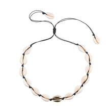 Load image into Gallery viewer, New Boho Shells Neckalce Women Summer Beach Conch Shell Choker Black White Rope Collar Chain Natural Seashell Necklaces Jewelry