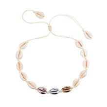 Load image into Gallery viewer, New Boho Shells Neckalce Women Summer Beach Conch Shell Choker Black White Rope Collar Chain Natural Seashell Necklaces Jewelry