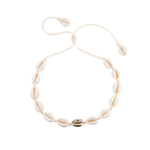 New Boho Shells Neckalce Women Summer Beach Conch Shell Choker Black White Rope Collar Chain Natural Seashell Necklaces Jewelry