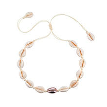 Load image into Gallery viewer, New Boho Shells Neckalce Women Summer Beach Conch Shell Choker Black White Rope Collar Chain Natural Seashell Necklaces Jewelry