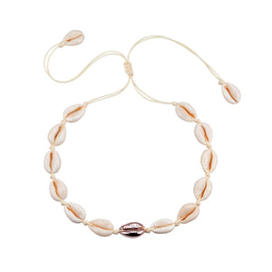 New Boho Shells Neckalce Women Summer Beach Conch Shell Choker Black White Rope Collar Chain Natural Seashell Necklaces Jewelry