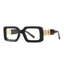 Load image into Gallery viewer, Brand Anti Blue Light Rectangle Glasses Frames Oversized Chain Men Women Clear Computer Eyeglasses