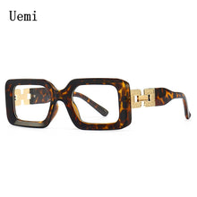 Load image into Gallery viewer, Brand Anti Blue Light Rectangle Glasses Frames Oversized Chain Men Women Clear Computer Eyeglasses