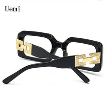 Load image into Gallery viewer, Brand Anti Blue Light Rectangle Glasses Frames Oversized Chain Men Women Clear Computer Eyeglasses