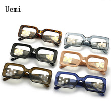 Load image into Gallery viewer, Brand Anti Blue Light Rectangle Glasses Frames Oversized Chain Men Women Clear Computer Eyeglasses
