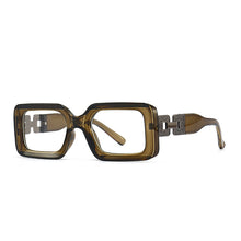 Load image into Gallery viewer, Brand Anti Blue Light Rectangle Glasses Frames Oversized Chain Men Women Clear Computer Eyeglasses