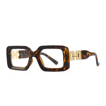 Load image into Gallery viewer, Brand Anti Blue Light Rectangle Glasses Frames Oversized Chain Men Women Clear Computer Eyeglasses