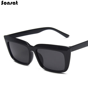 Brand Designer Cat Eye Sunglasses Personality Fluorescent Green Simple Frame Sun Glasses  Female Glasses Male UV400