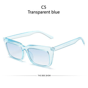 Brand Designer Cat Eye Sunglasses Personality Fluorescent Green Simple Frame Sun Glasses  Female Glasses Male UV400