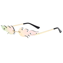 Load image into Gallery viewer, Brand Designer Flame Rimless Gradient Sun Glasses Shades Cutting Lens Ladies Frameless Eyeglasses Retro Sunglasses