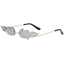 Load image into Gallery viewer, Brand Designer Flame Rimless Gradient Sun Glasses Shades Cutting Lens Ladies Frameless Eyeglasses Retro Sunglasses