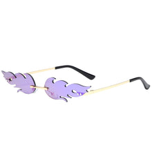 Load image into Gallery viewer, Brand Designer Flame Rimless Gradient Sun Glasses Shades Cutting Lens Ladies Frameless Eyeglasses Retro Sunglasses