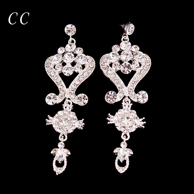 New Brand Fashion Bijoux Jewelry Figure Shape Design Stud Earring for Women Top Crystal Wedding Party Bridal Bijoux Femme B005
