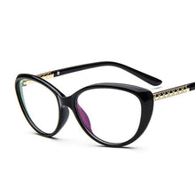 Carica l&#39;immagine nel visualizzatore di Gallery, Occhiali da vista da donna di marca Montatura per occhiali Occhiali da vista Cat Eye Occhiali anti-fatica per computer Occhiali trasparenti Oculos