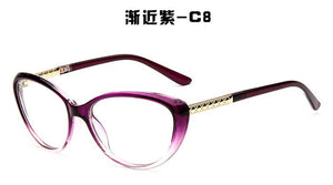 Occhiali da vista da donna di marca Montatura per occhiali Occhiali da vista Cat Eye Occhiali anti-fatica per computer Occhiali trasparenti Oculos