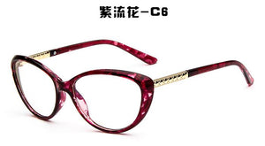Occhiali da vista da donna di marca Montatura per occhiali Occhiali da vista Cat Eye Occhiali anti-fatica per computer Occhiali trasparenti Oculos