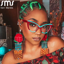 Load image into Gallery viewer, Cat Eye Computer Eyeglasses Women Blue Light Blocking Optical Glasses Frames Vintage Anti Blue Ray Eyewear