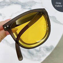 Load image into Gallery viewer, Cat Eye Folding Sunglasses Women 2023 Brand Designer Portable Travel Sun Glasses Night Vision Driving Mirror Eyewear