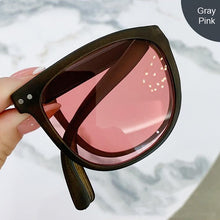 Load image into Gallery viewer, Cat Eye Folding Sunglasses Women 2023 Brand Designer Portable Travel Sun Glasses Night Vision Driving Mirror Eyewear