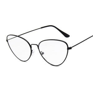 Cat Eye Glasses Frame Women Brand Designer Cateye Optical Eyeglasses Ladies Retro Clear Glasses fake glasses