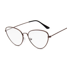 Load image into Gallery viewer, Cat Eye Glasses Frame Women Brand Designer Cateye Optical Eyeglasses Ladies Retro Clear Glasses fake glasses