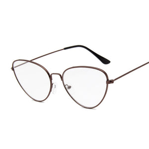 Cat Eye Glasses Frame Women Brand Designer Cateye Optical Eyeglasses Ladies Retro Clear Glasses fake glasses
