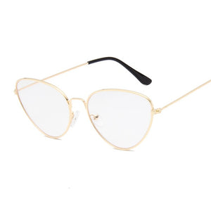Cat Eye Glasses Frame Women Brand Designer Cateye Optical Eyeglasses Ladies Retro Clear Glasses fake glasses