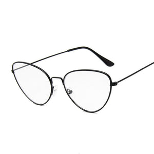 Cat Eye Glasses Frame Women Brand Designer Cateye Optical Eyeglasses Ladies Retro Clear Glasses fake glasses